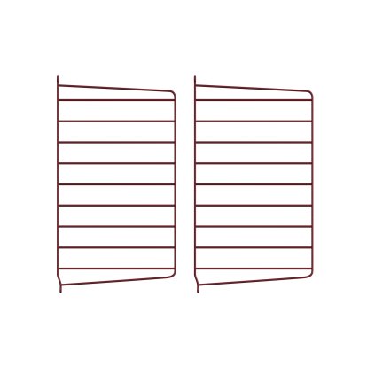 Échelle murale String System, Lot de 2, 50 x 30 cm, Rouge foncé