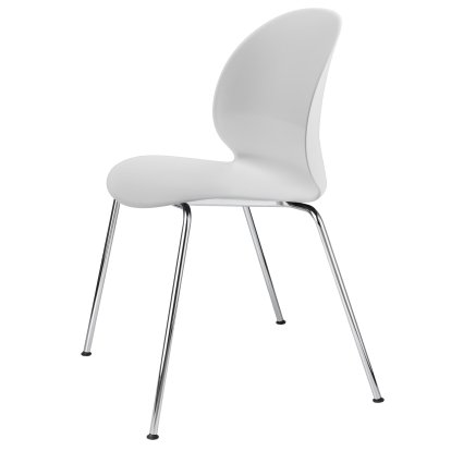 Chaise N02, Off white, Chromé