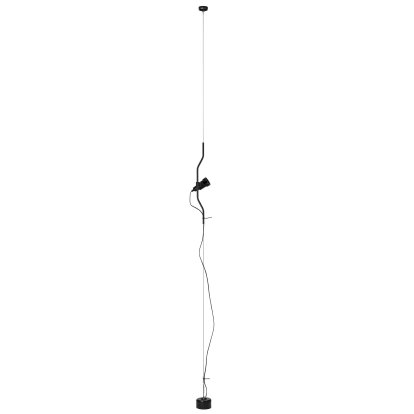 Lampadaire et plafonnier à variateur « Parentesi », Noir, sans ampoule