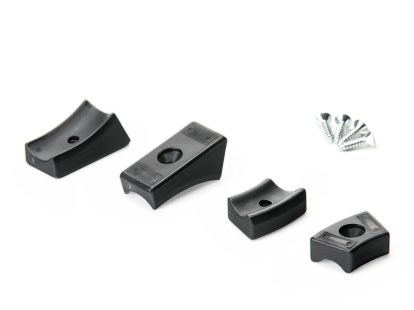 Patins pour chaises cantilever Thonet (set de 4), Noir, Sans feutre