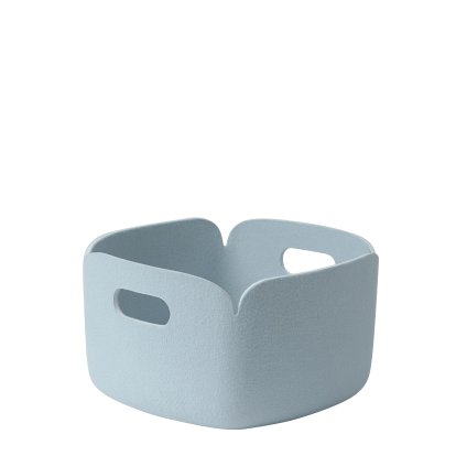 Panier Restore, L 28 cm x l 28 cm, Bleu clair