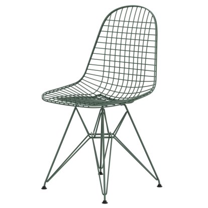 Chaise Wire Chair DKR, Revêtement thermolaqué eames écume de mer verte, Sans rembourrage, Sans housse de coussin