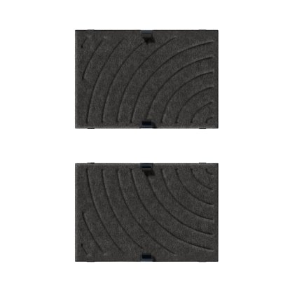 USM Haller Soft Panel Mono pour étagère USM, 50 cm x 35 cm, Gris foncé, Courbes