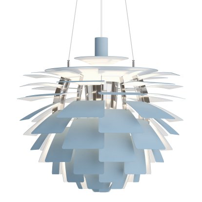 Suspension PH Artichoke, Dusty blue / Chrome, Ø 60 cm