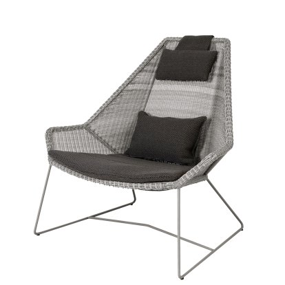Fauteuil lounge Breeze Highback, Taupe, Focus - Gris foncé