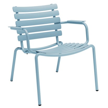 Fauteuil Lounge Alua, Bleu glacier