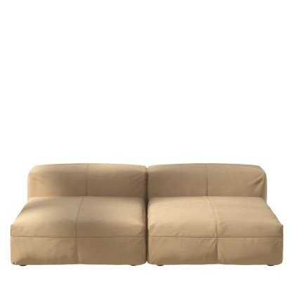 Vetsak Sofa Set 1, L, Cuir - Beige, Sans coussin