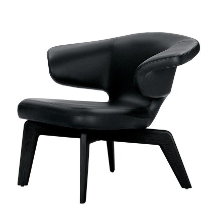 Munich Lounge Chair, Cuir Classic noir, Teinté noir  
