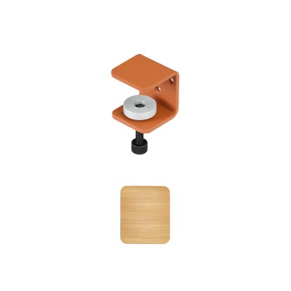 Etagère murale Tiptoe chêne massif, Étagère murale 32 cm, Rouge tangerine