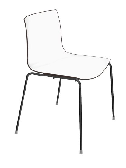Catifa 46 Tube, Noir, Bicolore, Noir anthracite, siège blanc, Sans accoudoirs