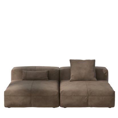 Vetsak Sofa Set 1, L, Cuir - Cacao, Avec coussin