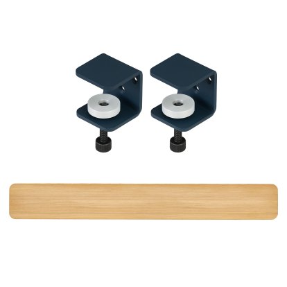 Etagère murale Tiptoe chêne massif, Étagère murale 150 cm, Bleu nuit