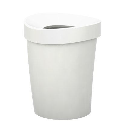 Happy Bin, L (H 37,5 x Ø 30 cm), Blanc