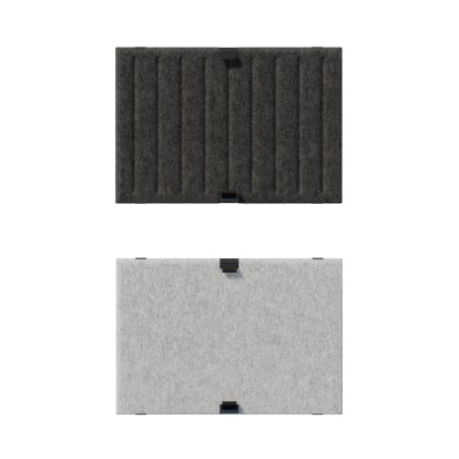 USM Haller Soft Panel Duo pour étagère USM, 50 cm x 35 cm, Gris foncé / Gris