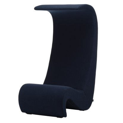 Fauteuil Amoebe Highback, Tissu Hola, bleu foncé