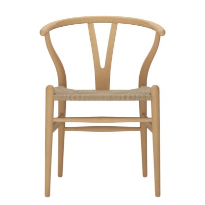 CH24 Wishbone Chair, Hêtre huilé, Paillage naturel