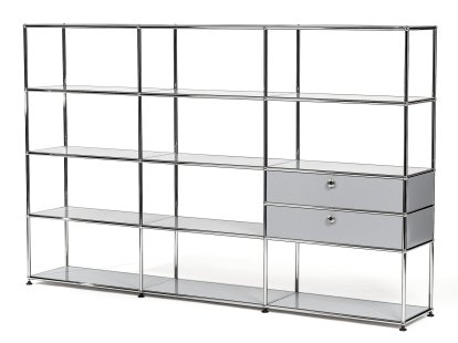 USM Haller Étagère de salon XL Type 2, Argent mat USM