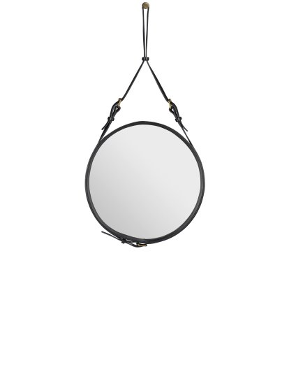 Miroir mural Adnet Circulaire, Ø 45 cm, Noir