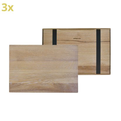 Plateau en bois pour étagères USM Haller, taille XL, 50 cm x 35 cm, Chêne, huilé blanc