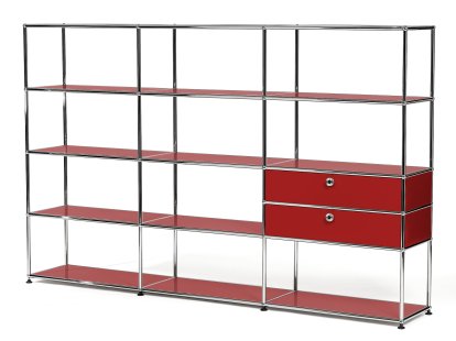 USM Haller Étagère de salon XL Type 2, Rouge rubis USM