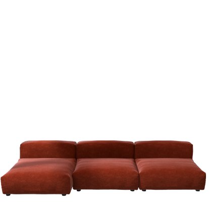 Vetsak Sofa Set 4, Suave - Safran, Sans coussin