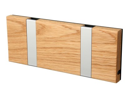 Knax, 2 crochets, Aluminium, Chêne huilé