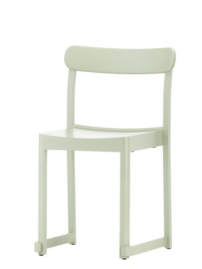 Chaise Atelier, Hêtre laqué vert