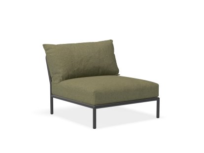 Fauteuil lounge Level 2, Gris foncé, Feuille