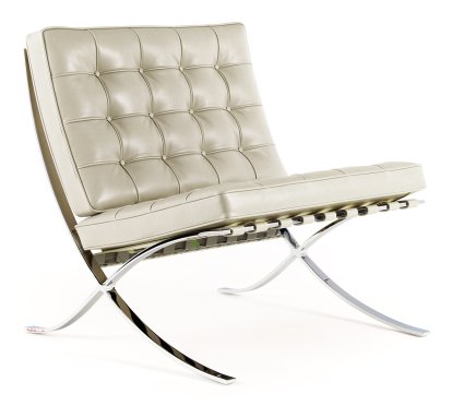 Fauteuil Barcelona Relax, Cuir Venezia - ivoire