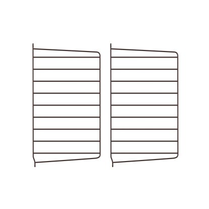 Échelle murale String System, Lot de 2, 50 x 30 cm, Brun foncé