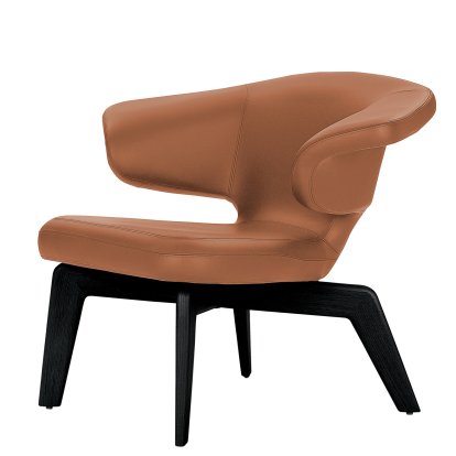 Munich Lounge Chair, Cuir Classic cognac, Teinté noir  