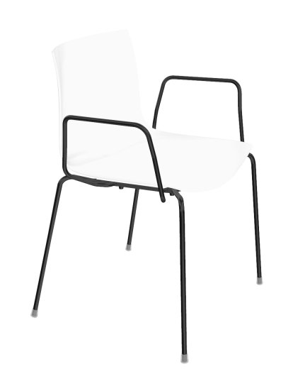 Catifa 46 Tube, Noir, Unicolore, Blanc, Avec accoudoirs
