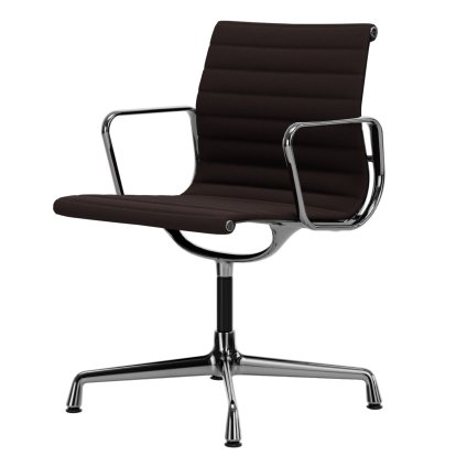 Aluminium Chair EA 103 / EA 104, EA 103 - non-pivotante, Marron / marron marais, Poli