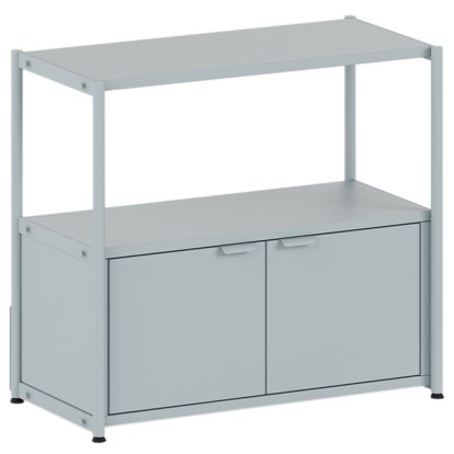 Buffet haut Unit en acier, 1 x porte double, Bleu pâle