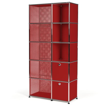 USM Haller Armoire vestiaire type 3, Rouge rubis USM