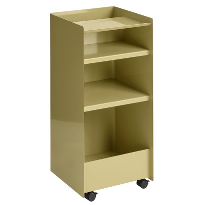 Caisson à roulettes Folded, H 83,7 cm, Gris foncé vert, Ouvert