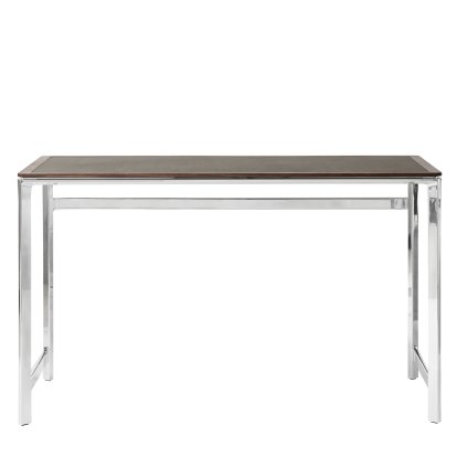 Table Studio 430, Noyer / Cuir bosco, Sans tiroir