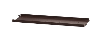 Planche métal String System, 58 x 20 cm, Rebord bas, Brun foncé