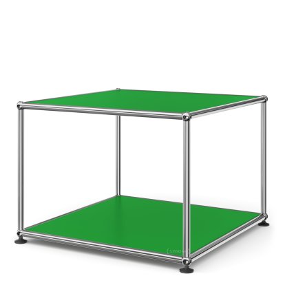 Table d'appoint 50 USM Haller, Panneaux inférieur et supérieur en métal, Vert USM