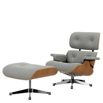 Eames Lounge Chair & Ottoman Nubia, Crème gris sierra / cerisier, naturel