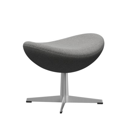 Repose-pied l'Oeuf, Re-wool, 108 - Blanc cassé/naturel, Aluminium satiné et poli