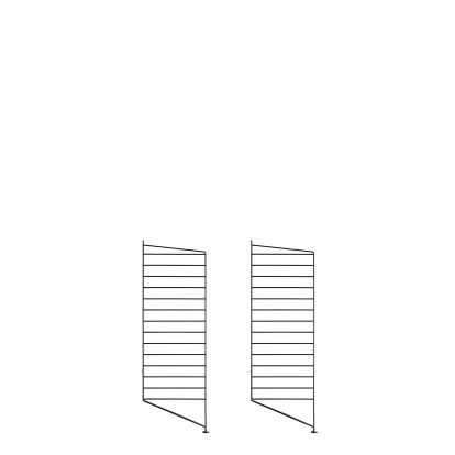 Échelle sur pied String System, Lot de 2, 85 x 30 cm, Noir