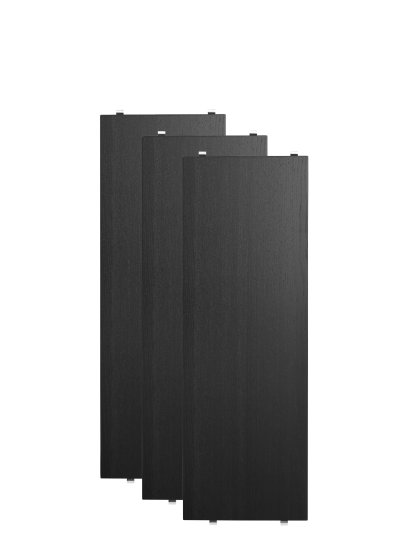 Planche String System (lot de 3), 58 x 20 cm, Placage frêne noir