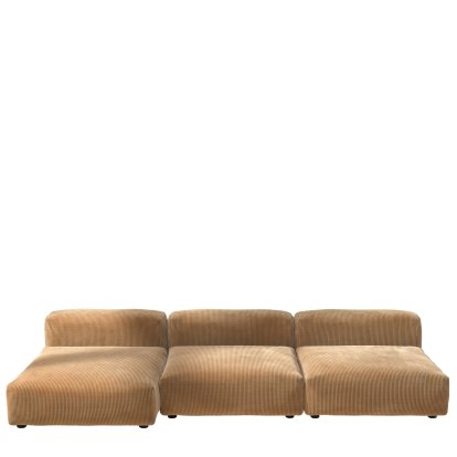 Vetsak Sofa Set 4, Cord velours - Camel, Sans coussin