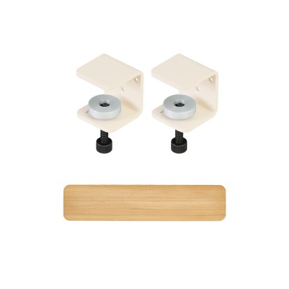 Etagère murale Tiptoe chêne massif, Étagère murale 90 cm, Blanc crème
