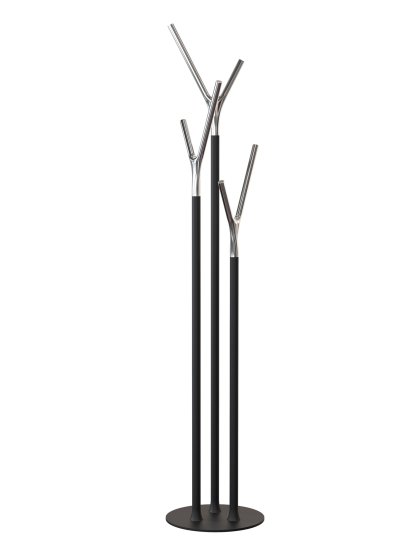 Wishbone Portemanteau, Noir mat / inox poli
