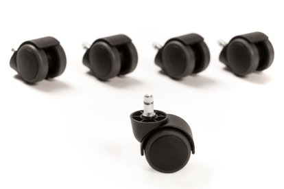 Roulettes pour chaises Capisco (set de 5), Noir