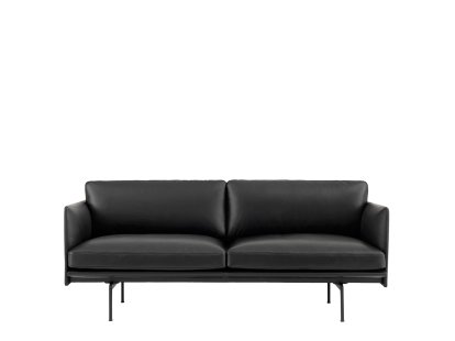 Canapé Outline , 2 places, Cuir noir