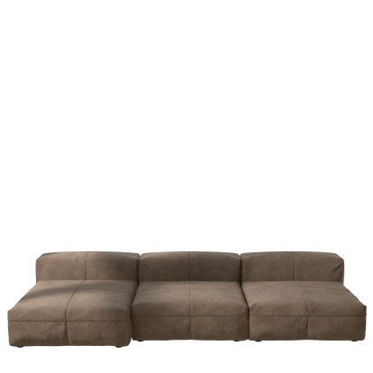 Vetsak Sofa Set 4, Cuir - Cacao, Sans coussin