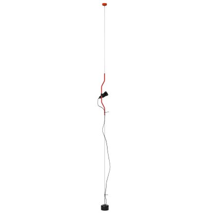 Lampadaire et plafonnier à variateur « Parentesi », Rouge, sans ampoule